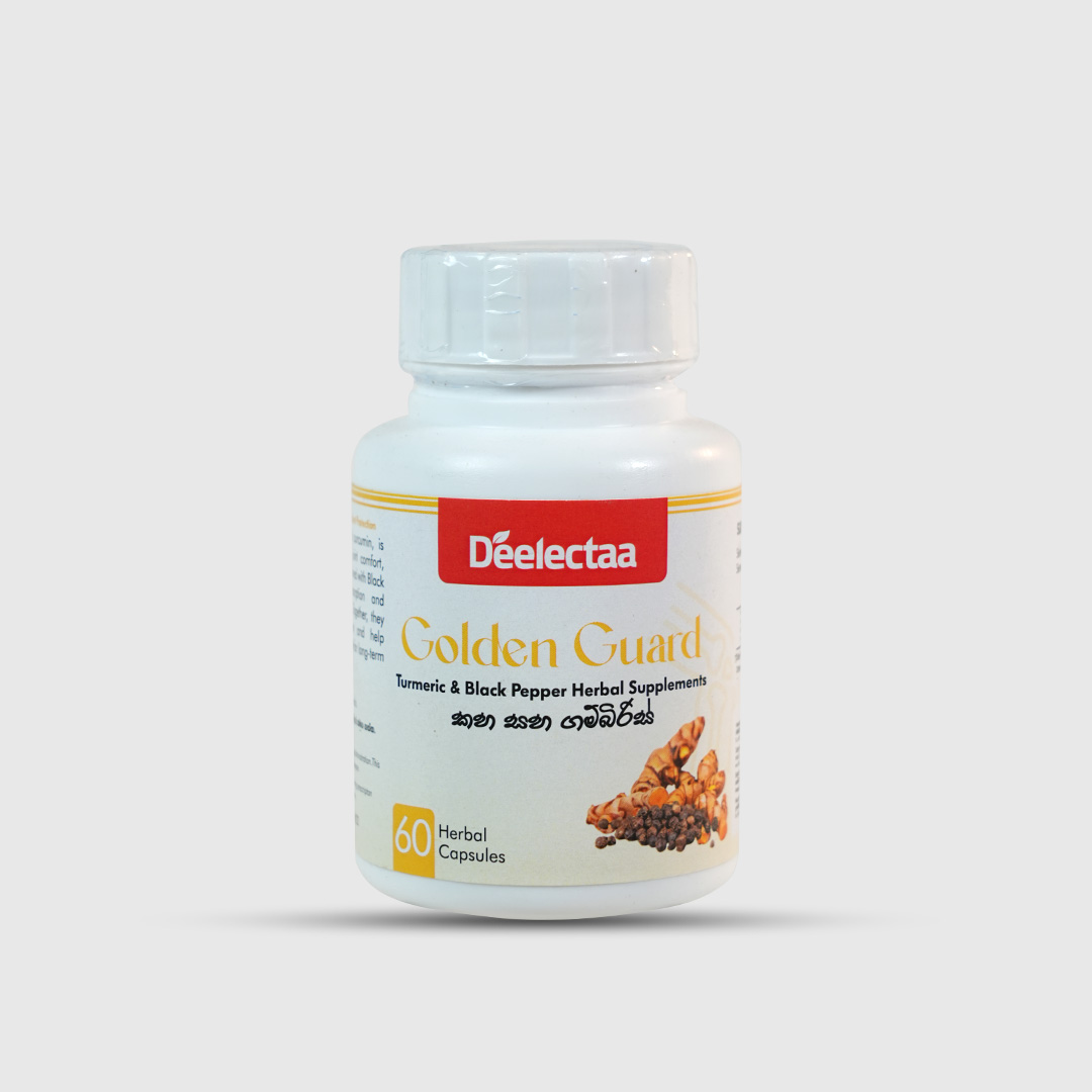 Deelectaa Gold Guard Turmeric and Black Paper Hebal Supplement Capsules 60’s